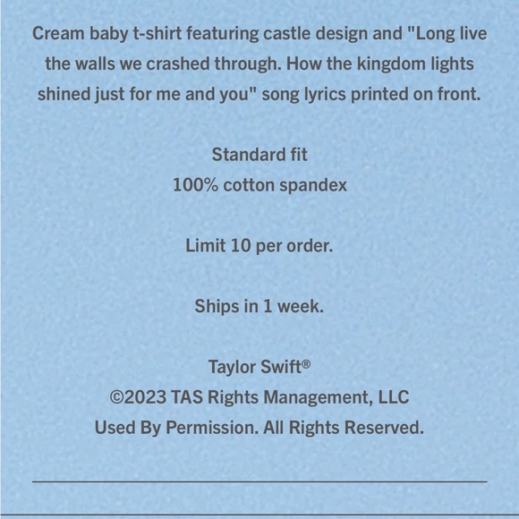 BRAND NEW 4X Taylor Swift Speak Now Baby Crop Top - Picture 3 of 6